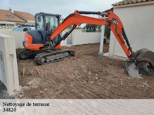 Nettoyage de terrasse  34820