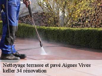 Nettoyage terrasse et pavé  aigues-vives-34210 keller 34 rénovation
