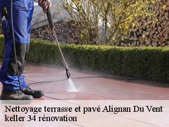 Nettoyage terrasse et pavé  alignan-du-vent-34290 keller 34 rénovation