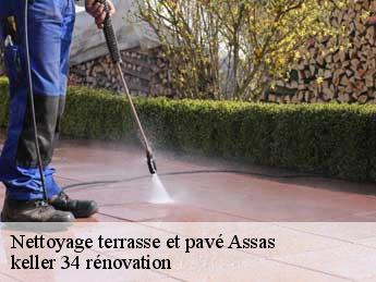 Nettoyage terrasse et pavé  assas-34820 keller 34 rénovation