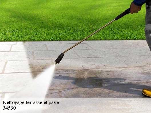 Nettoyage terrasse et pavé  34530