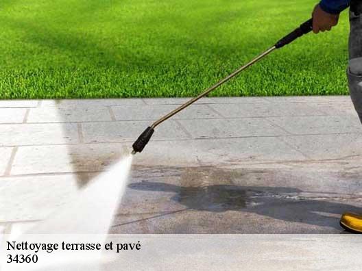 Nettoyage terrasse et pavé  34360