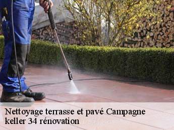 Nettoyage terrasse et pavé  campagne-34160 keller 34 rénovation