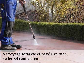 Nettoyage terrasse et pavé  creissan-34370 keller 34 rénovation