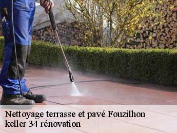 Nettoyage terrasse et pavé  fouzilhon-34480 keller 34 rénovation