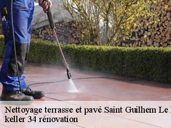 Nettoyage terrasse et pavé  saint-guilhem-le-desert-34150 keller 34 rénovation