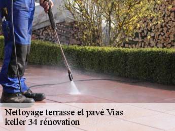 Nettoyage terrasse et pavé  vias-34450 keller 34 rénovation