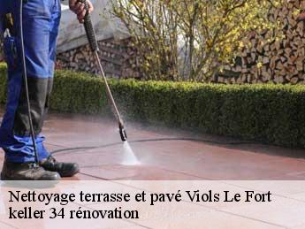 Nettoyage terrasse et pavé  viols-le-fort-34380 keller 34 rénovation