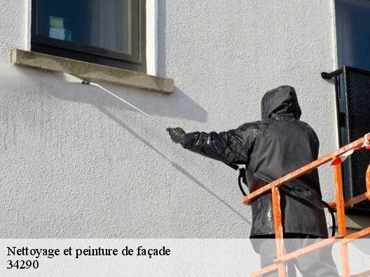 Nettoyage et peinture de façade  34290